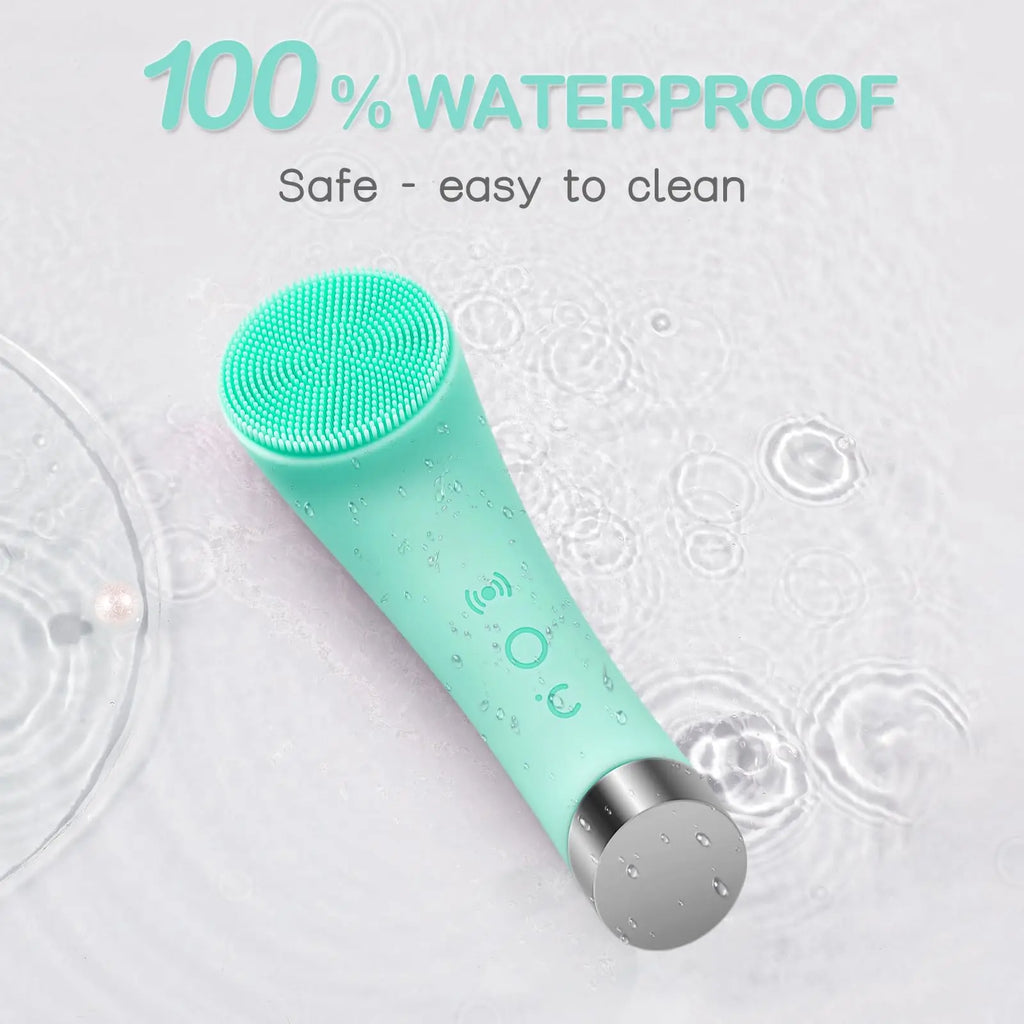 Facial Cleansing Brush, PRITECH Heatable Vibrating Face Scrubber with Massage, Silicone Face Scrubber for Women & Men, Electric Facial Cleanser for Deep Cleansing, Gentle Exfoliating Minihygieneproducts. Summerwins Dealsforyoudays