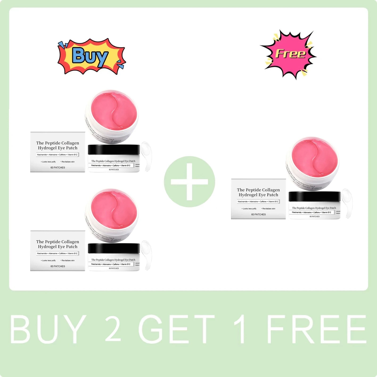 Collagen Hydrogel Eye Patch Nicotinamide Eye Mask anti Dark Circles Eye Bags Moisturizing Firming Eye Patches Skin Care Products