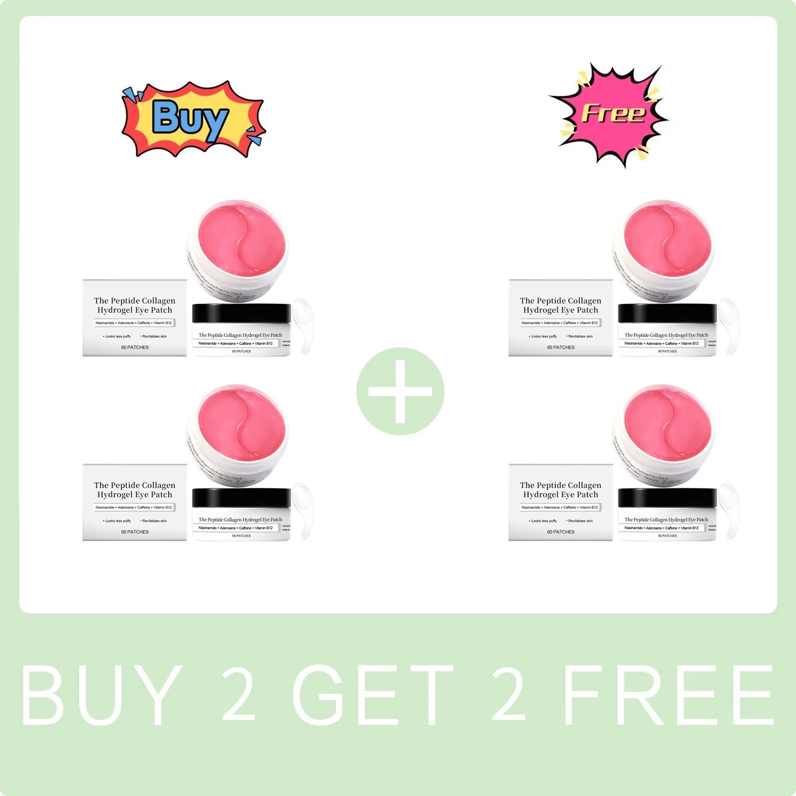 Collagen Hydrogel Eye Patch Nicotinamide Eye Mask anti Dark Circles Eye Bags Moisturizing Firming Eye Patches Skin Care Products